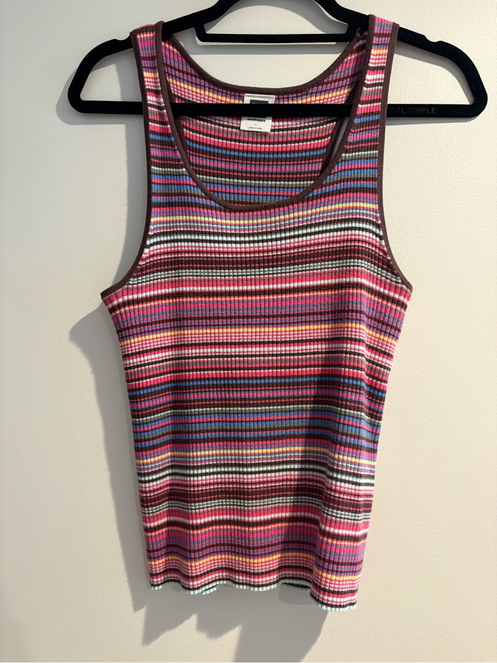 MADHAPPY GAP RIBBED STRIPED TANK